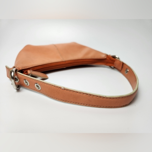 Nine West Y2K Small Peach Shoulder Bag Purse Buckle Straps For Women 2000s Style - Picture 7 of 8